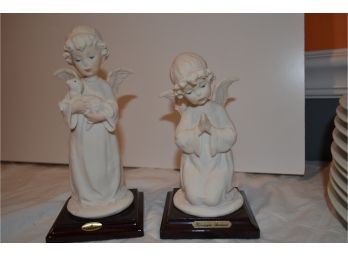 Guiseppe Armani 2 Angel Figurines  7'H And 6'H