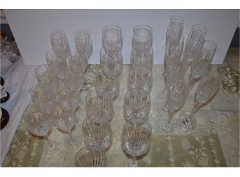 Crystal Wine And Champagne Glasses
