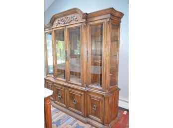 Carlton House Fine Furniture China Cabinet With Inside Lights And Glass Shelves