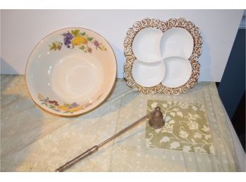 Lenox Serving Bowl And Accessories