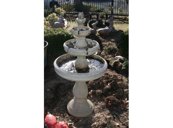 (#49) Fiber Stone Resin 3 Tier Fountain - 50' (tall) X23' ( W) -