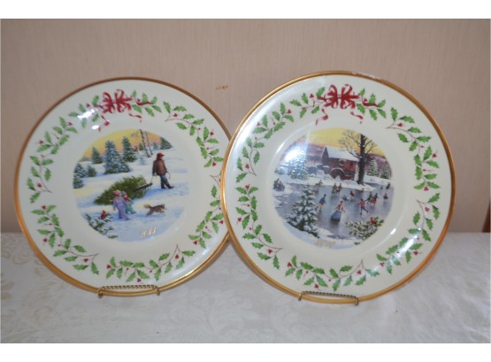 (#10) Lenox Christmas Plates 2010 And 2013