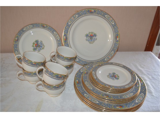(#16) Lenox Autumn China - Dinner (5), Cake (4), Butter (4), Cups (6) - Excellent