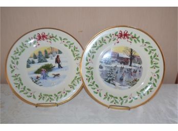 (#10) Lenox Christmas Plates 2010 And 2013