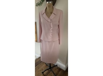 Tahari Pale Pink Skirt And Jacket Size 12