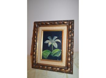 (#13) Painted Framed Flower Picture