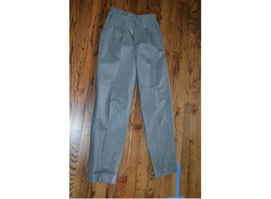 Vintage 80's Leather Pleaded Pants Size 8