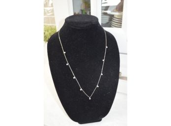 (#13) Sterling 925 Chain With CZ Stone 24'