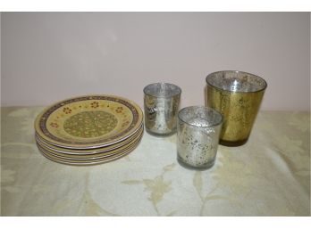 Appetizer Plates (4)  Candle Holders