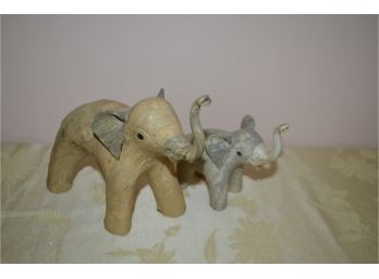 VINTAGE Paper Mache Elephant Made In Philippines (2)