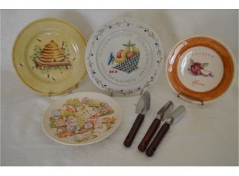 (#96) Garden Decorative Plates (4)