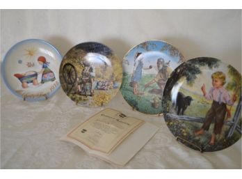 (#81) Decorative Plates 4 (Johnny Appleseed, Schmid Mother's Day, Rumplestilzchen, Reco Baba Black Sheep
