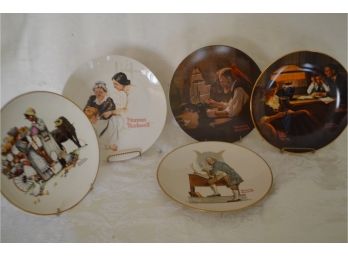 (#79) Norman Rockwell Plates (5)