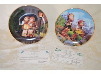 (#78) Hummel Plates (2) Stormy Weather And Little Explorers