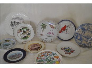 (#91) Decorative Wall Hanging State Plates (10)