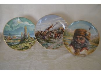 (#83) American Mid West Decorative Plates (3)