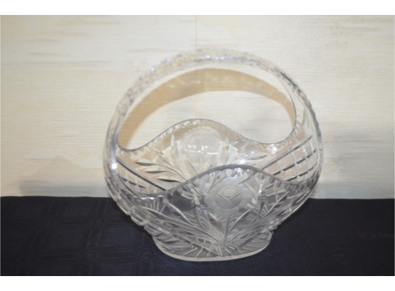 (#39) Glass Basket Bowl Large