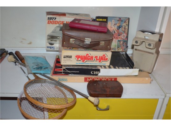 (#169) Vintage Assortment Of Games (monopoly, View Finder, Model Car, More...)