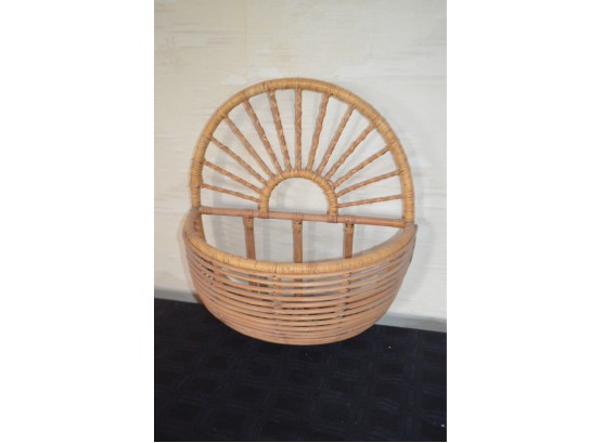 (#92) Rattan Wall Hanging Basket Decor