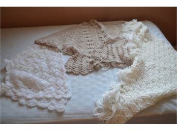 (#140) Home Crochet/knit Vests And Shawl