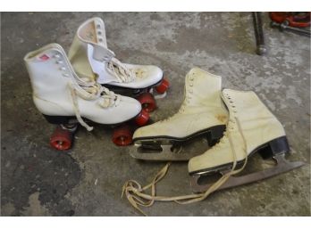 Vintage Ice Skates And Roller Skates