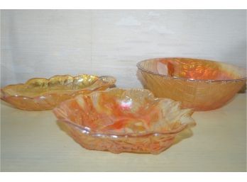 (#10) Carnival Glasses Pieces (3)