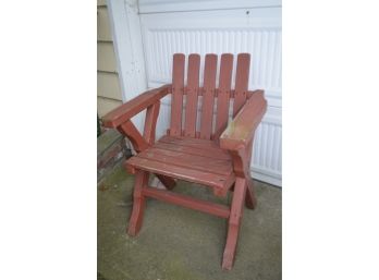 Red Wood Patio Chair (1)