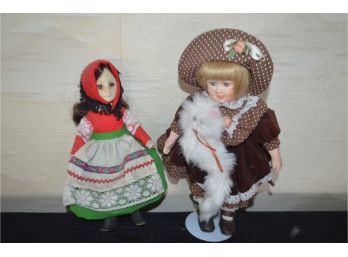 (#108) Effanbee Doll Italian And Porcelain Doll 12'H