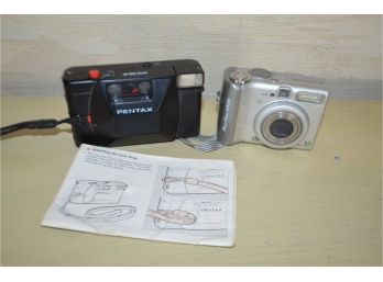(#50) Vintage Digital 4.0 Camera, Pentax Flash Film Camera