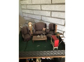 (#315) Doll House Furniture: Living Room Set