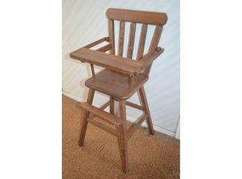 (#118) Doll Wood High Chair 26'H