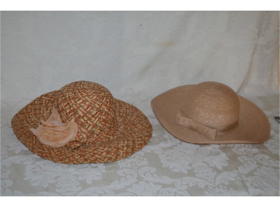 (#247) Straw Summer Hats (2) Cold Water Creek