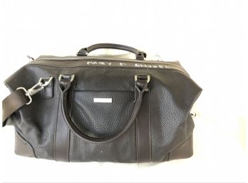 (#351) Brooks Brother Carry Case- Genuine Leather Trims