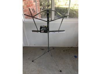 ((#346) Music Stand By Hamilton & New Swank Instrument Tuner