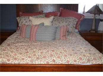 (#227) Ralph Lauren Queen Duet,  Comforter, Bedding, Shams (3) Mattress Cover (2) - Decor Pillow Separate