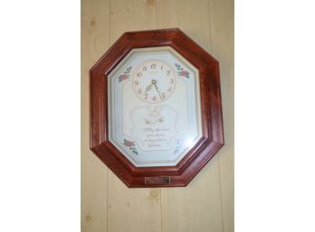 (#166) Wall Clock With Saying 'may The Love Shared Last A Life Time' By Danbury