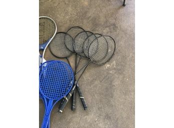 (#379) Sportcraft Badminton Rackets &  Storage Bag / Tennis Racket/ 2 Plastic Rackets