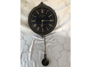 (#362) Creative Co-op  Wall Hanging Clock 14 1/2' (round