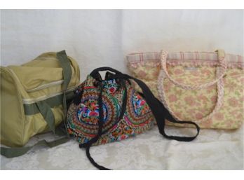 (#222) Fabric Bags (2) Nylon Bag
