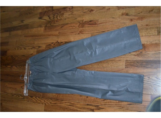 Vintage 80's Grey Leather Pleaded Siena Pants Size 6