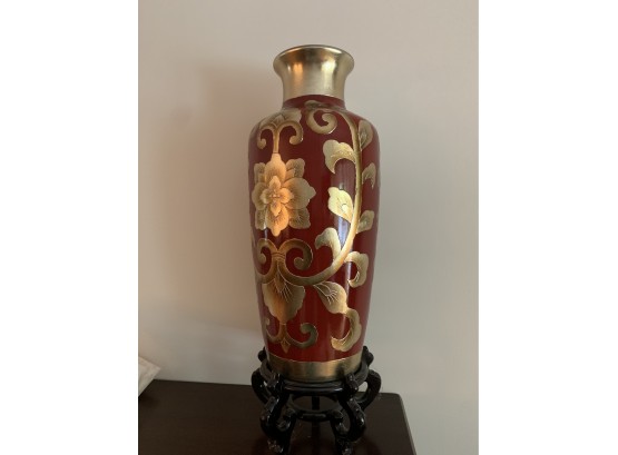 20” H Cereamic Vase With Stand