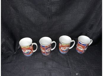4 Japanese Mugs