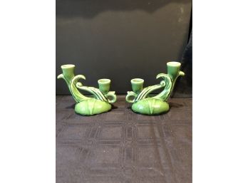 Ceramic USA Candle Stick Holders With Candles