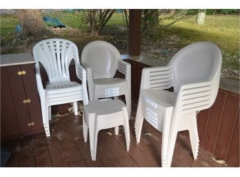 Outdoor Plastic Chairs With Side Tables