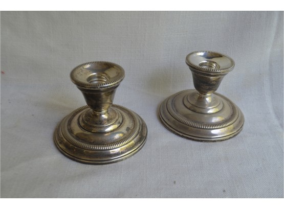 (#100) Sterling Silver Weighted Candle Stick Holder