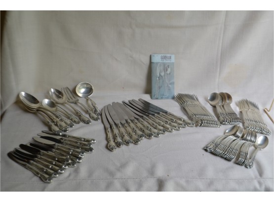 (#102) Gorham Sterling Silver Flatware Set Serves Of 12 And Serving Pieces Complete 93 Pieces (see Details)
