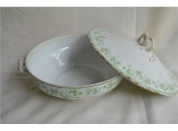 (#85) Limoges Covered Casserole Dish (chip On Handle, Bottom)