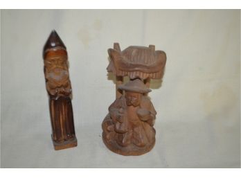 (#51) Asian Wood Sculpture 9'H