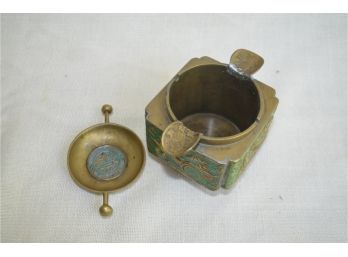 (#90) Brass Trinket Ash Tray China