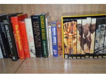 (#176) Assortment Of Books & VHS National Geographic